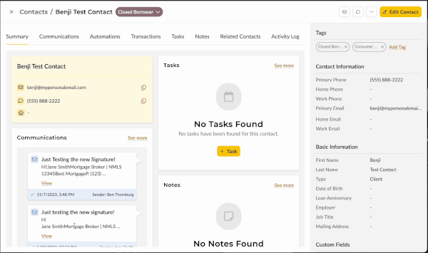 Test Email Signature Add an Email Signature to Your User Settings