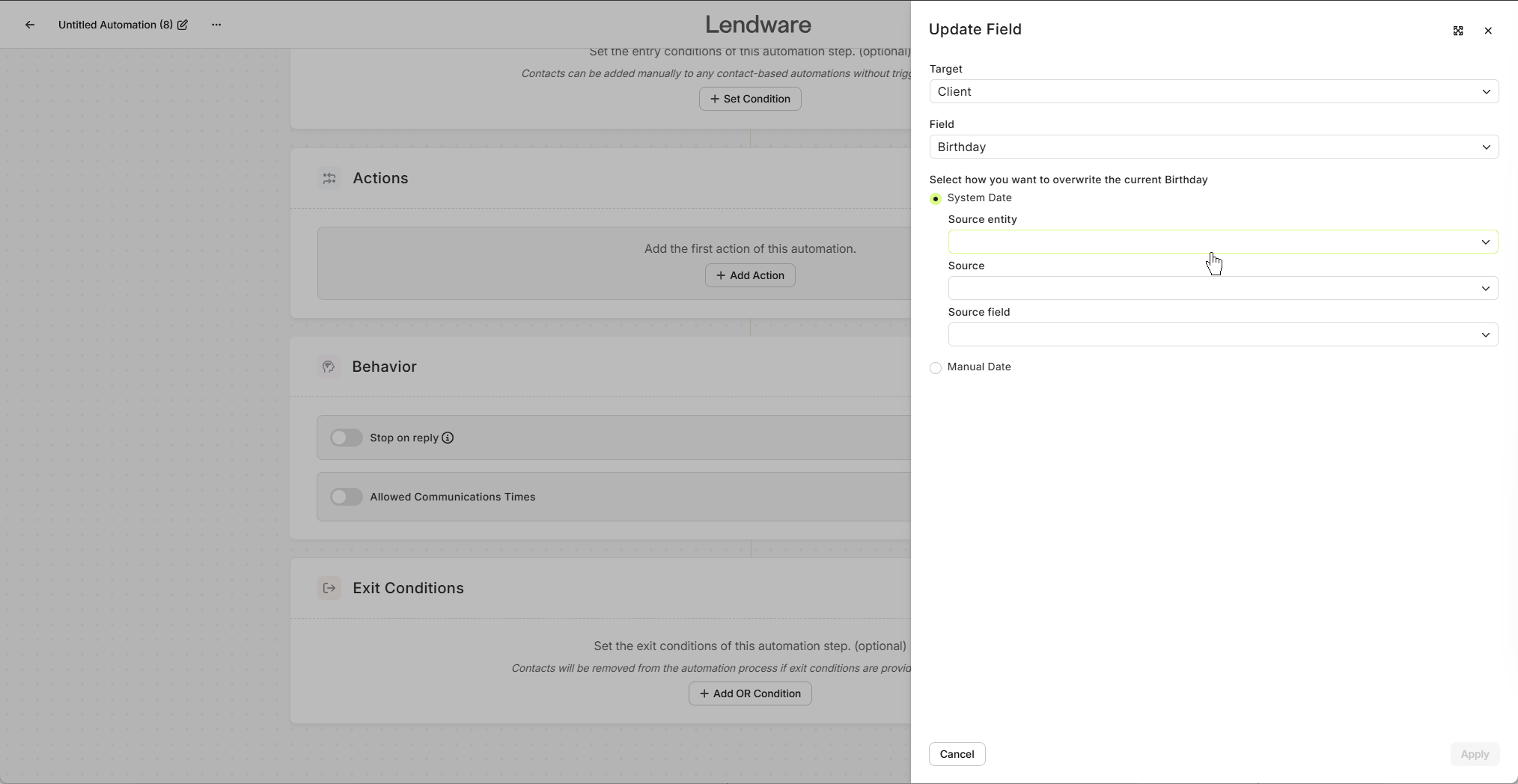 update fields auto 1