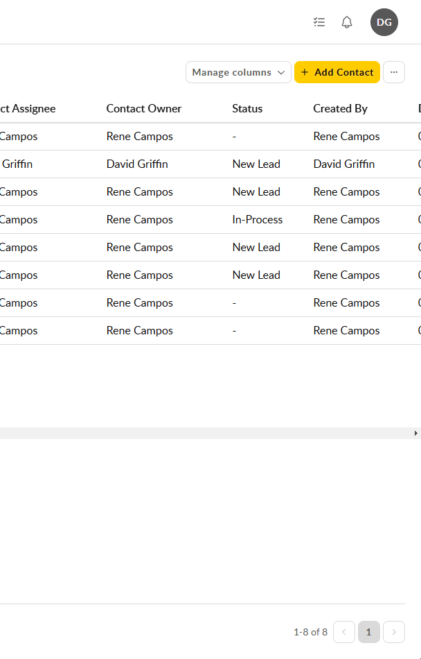 More Functions - Manually Create a New Contact 4