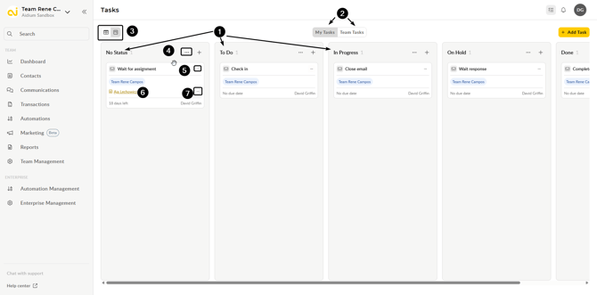 Tasks - Introduction - Pipeline View of Tasks Assigned to You and Your Team 2