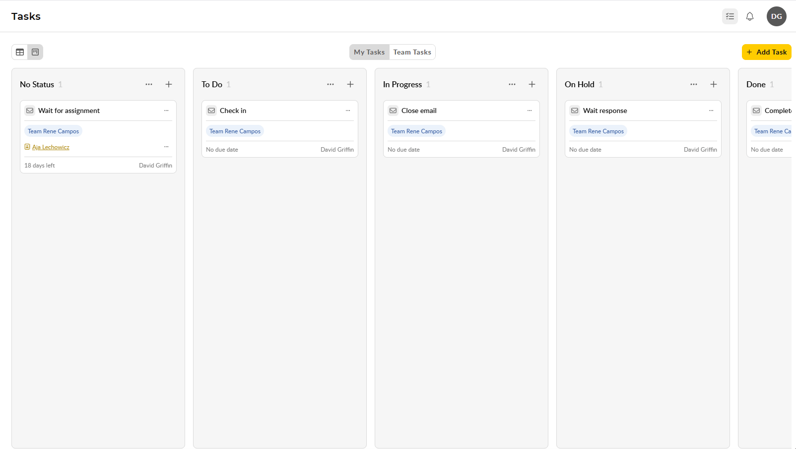 Tasks - Introduction - Pipeline View of Tasks Assigned to You and Your Team 3