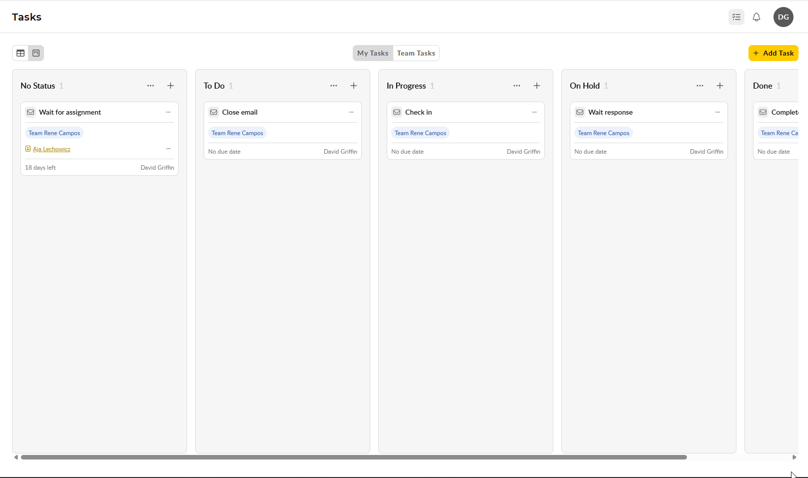 Tasks - Introduction - Pipeline View of Tasks Assigned to You and Your Team 4
