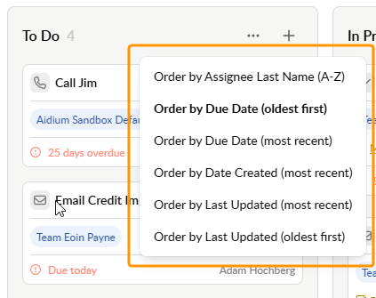 Tasks - Introduction - Pipeline View of Tasks Assigned to You and Your Team 6
