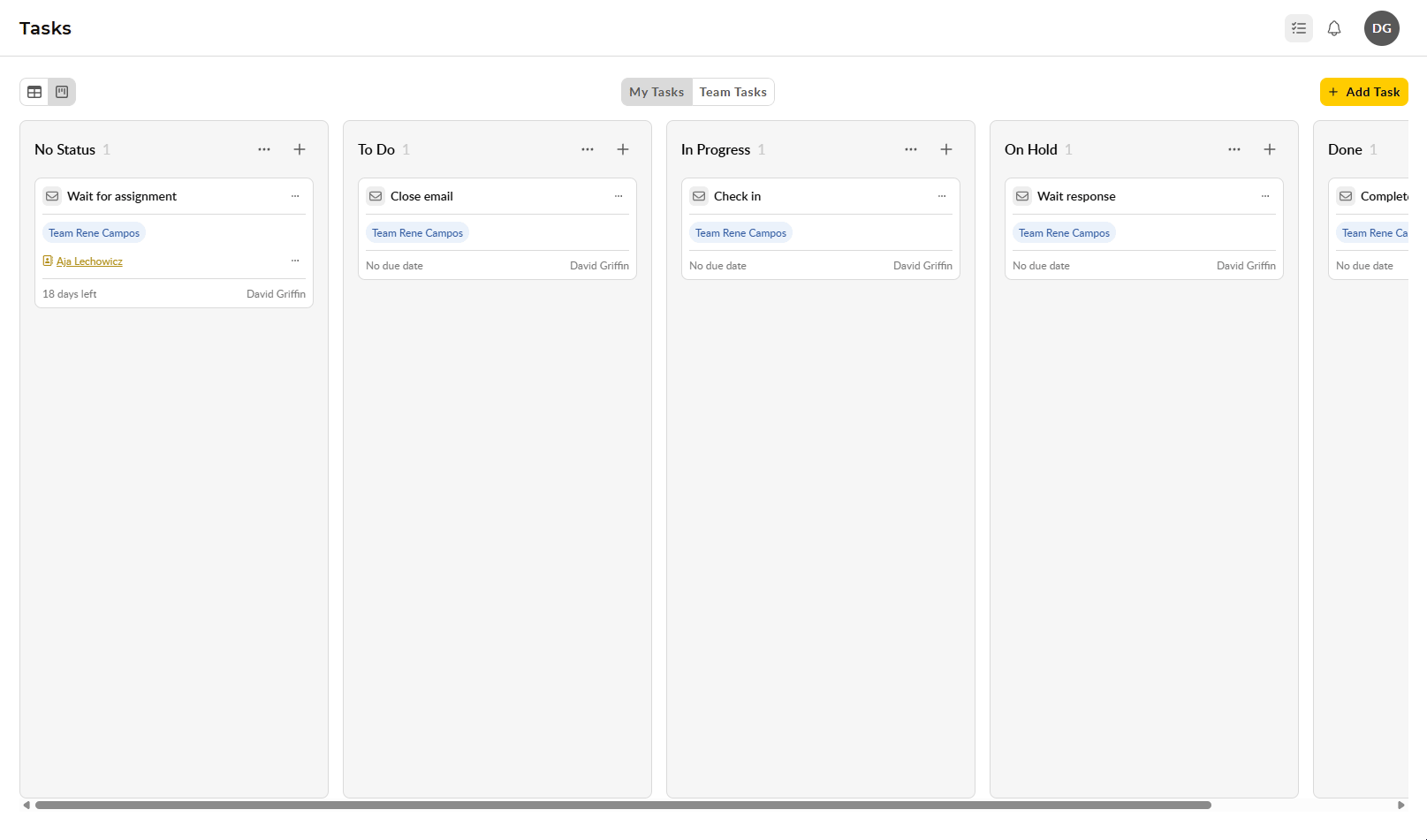 Tasks - Introduction - Pipeline View of Tasks Assigned to You and Your Team 8