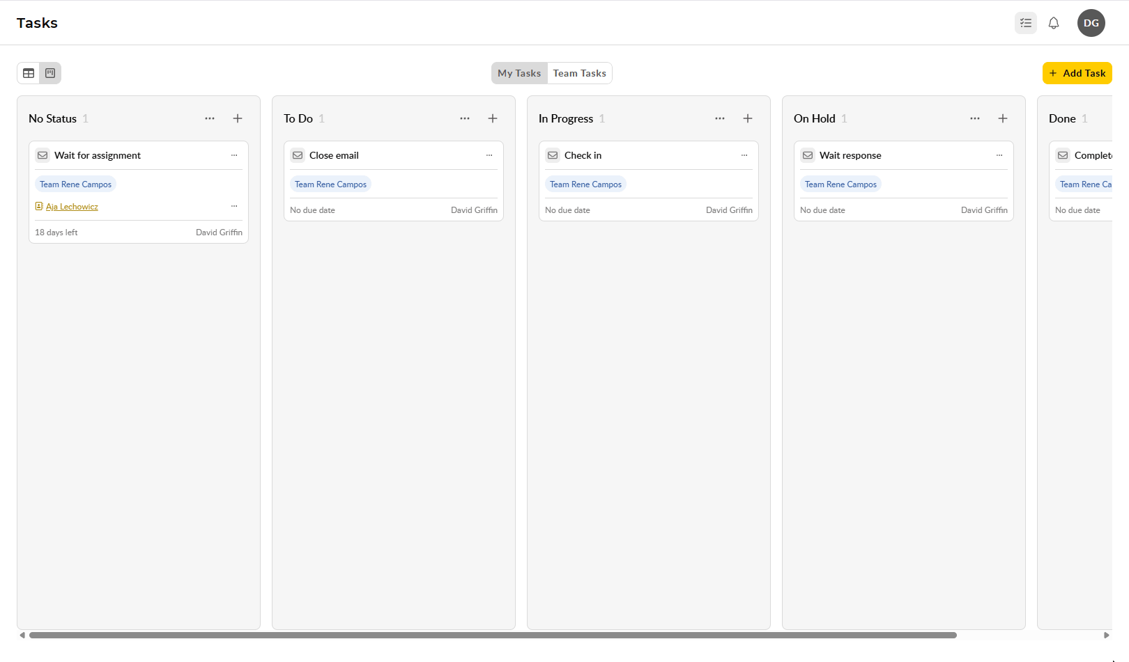 Tasks - Introduction - Pipeline View of Tasks Assigned to You and Your Team 9