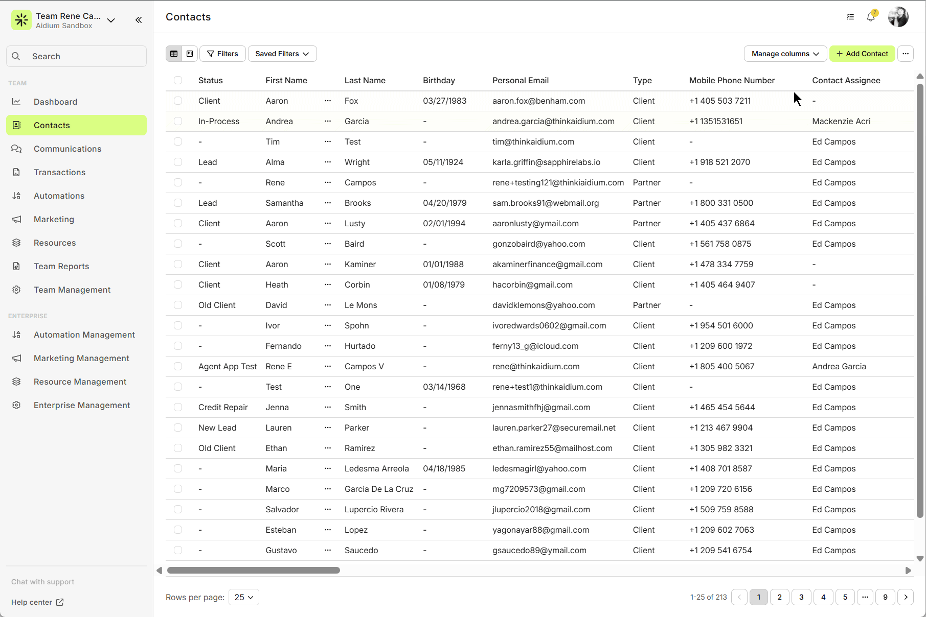 Manage Columns in Table View