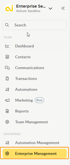 Enterprise Administration - Integrations - Submit for A2P 10DLC Campaign Registry Approval to Allow SMSTexting from Aidium 1