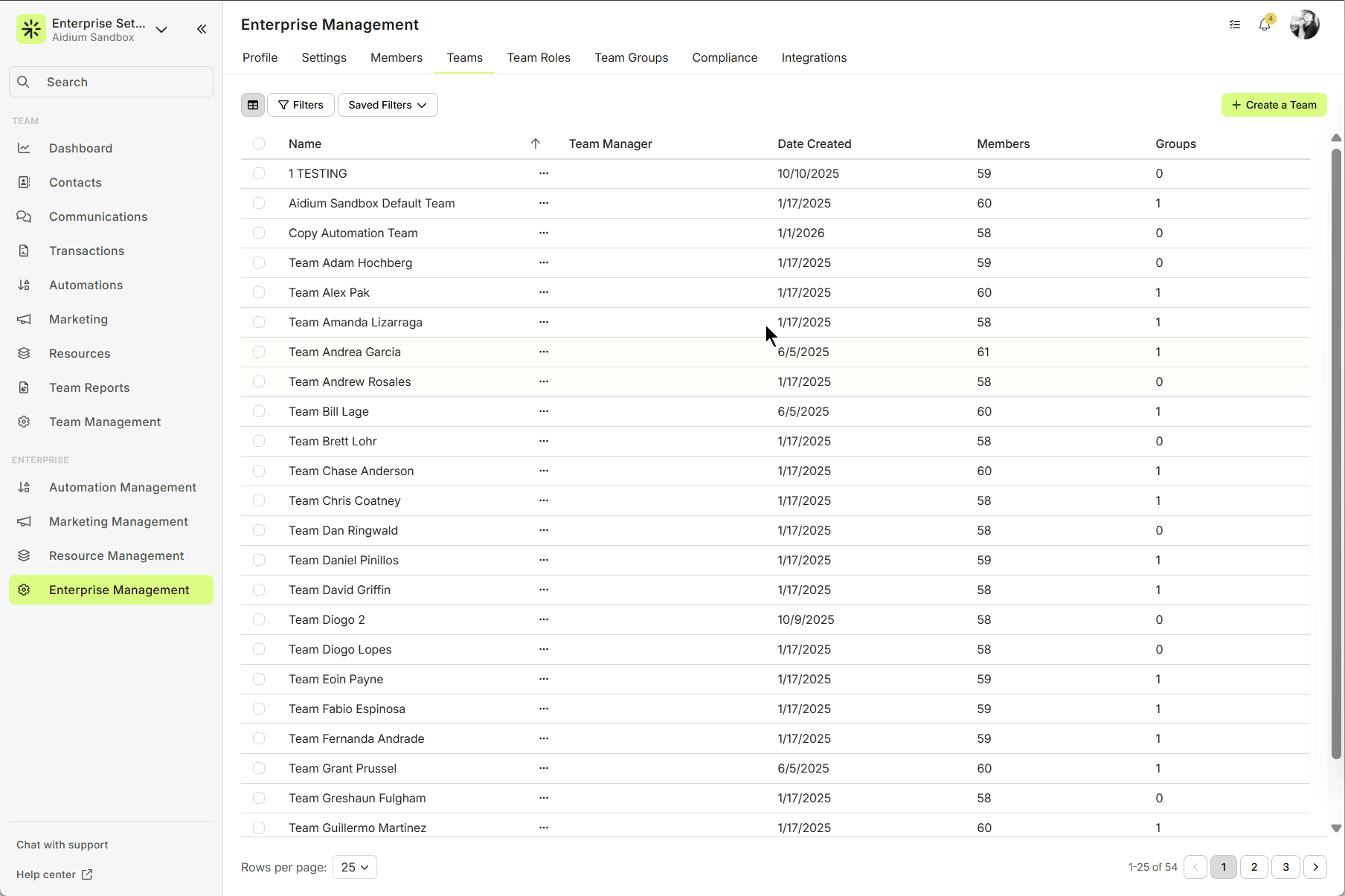 Copy One or More Automations from an Existing Team