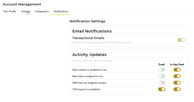 User and Team Settings - Integrations - Intro to User Settings in Aidium 13